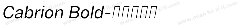Cabrion Bold字体转换